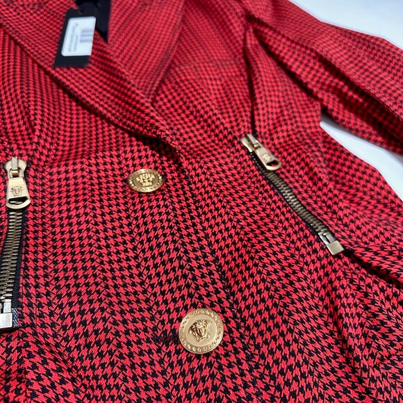 Versace Houndstooth Print Coat - Picture 5 of 10